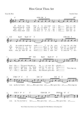 how great thou art sheet music how great is the power of words