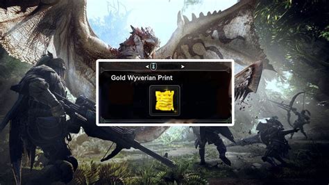 how to get gold wyverian print